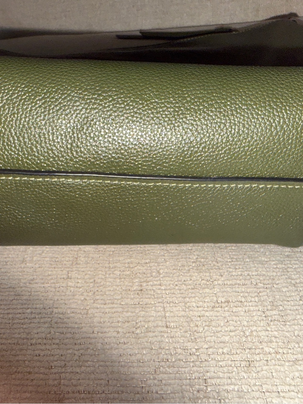Coach Laurel Dark Olive Leather shoulder Bag with Silver Hardware - Picture 4 of 8
